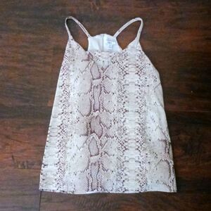 Bar III snakeskin print tank xs